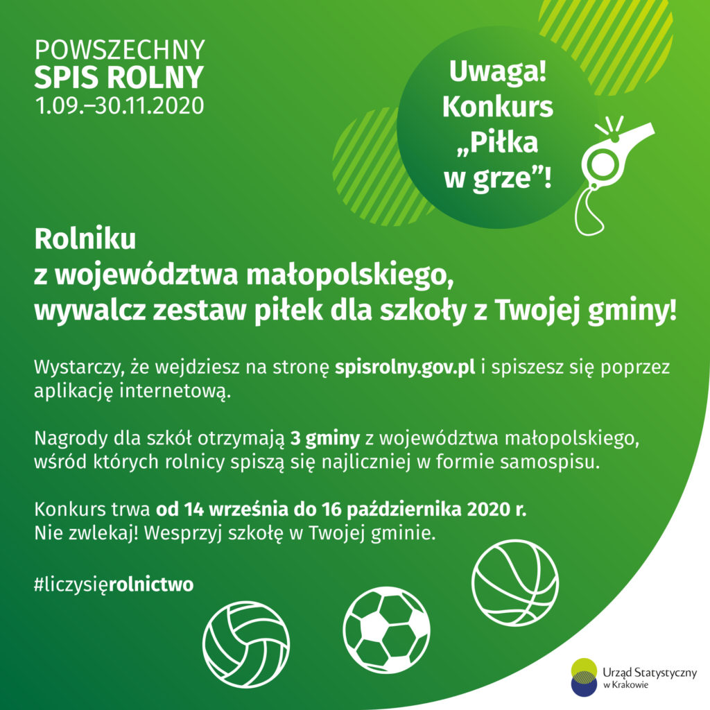 Gminny Spis Rolny - plakat konkursu Piłka w Grze