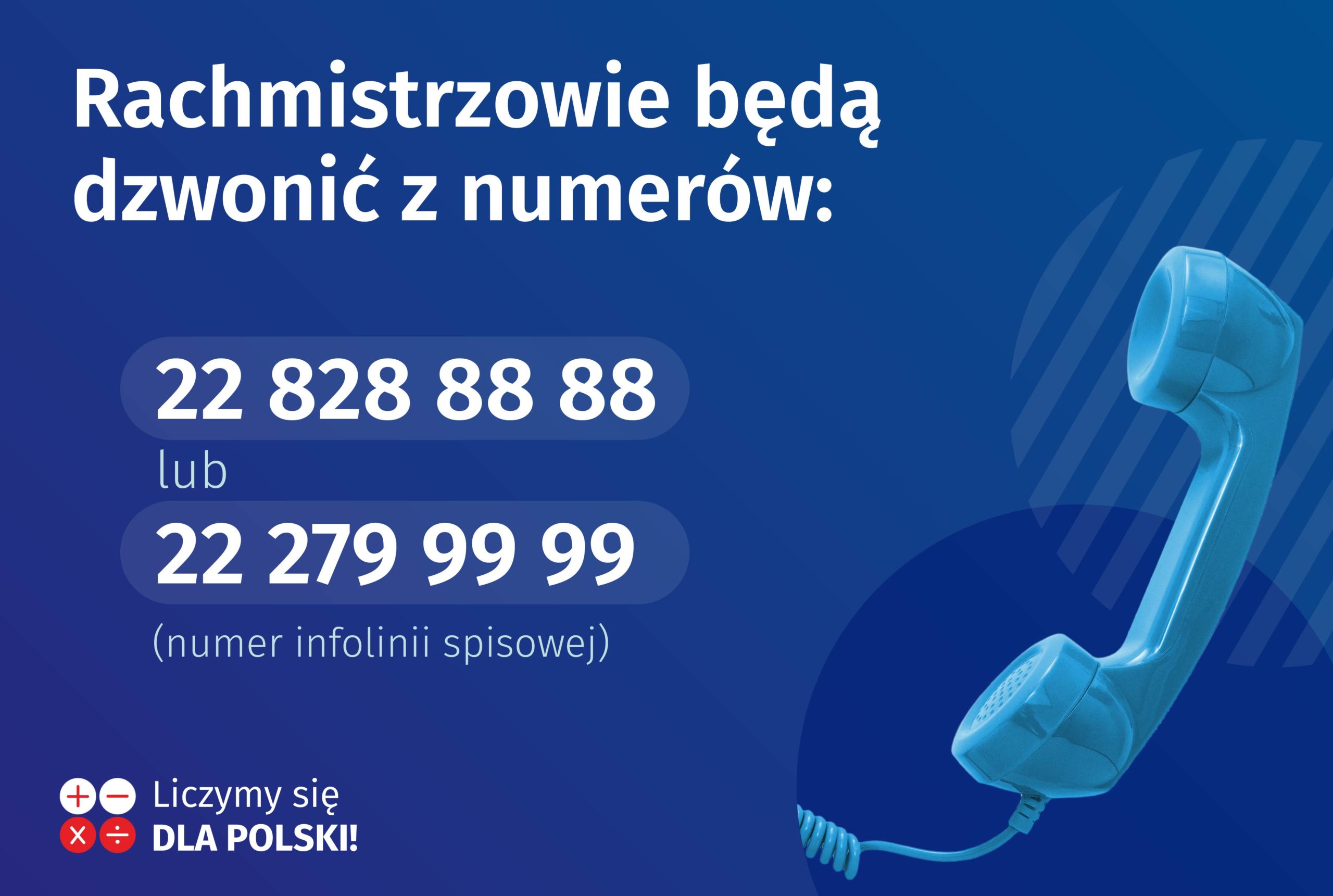 Numery z których zadzwoni rachmistrz.